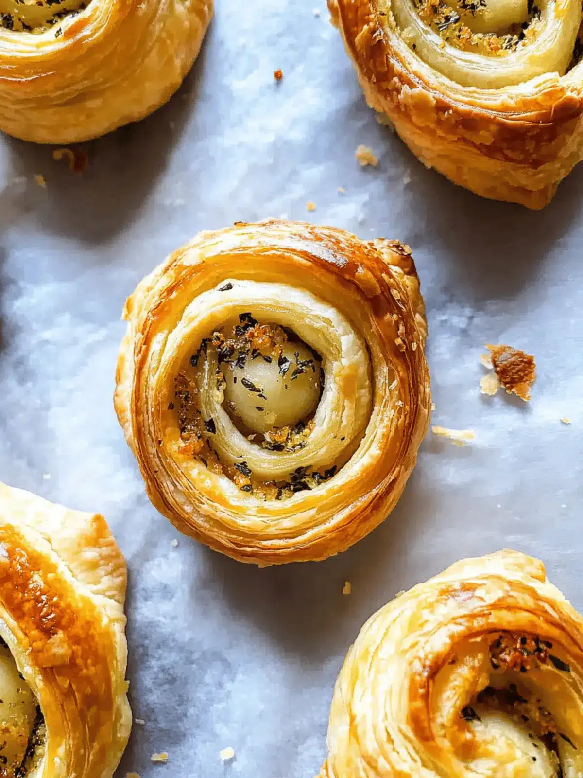 Garlic Puff Pastry Swirls