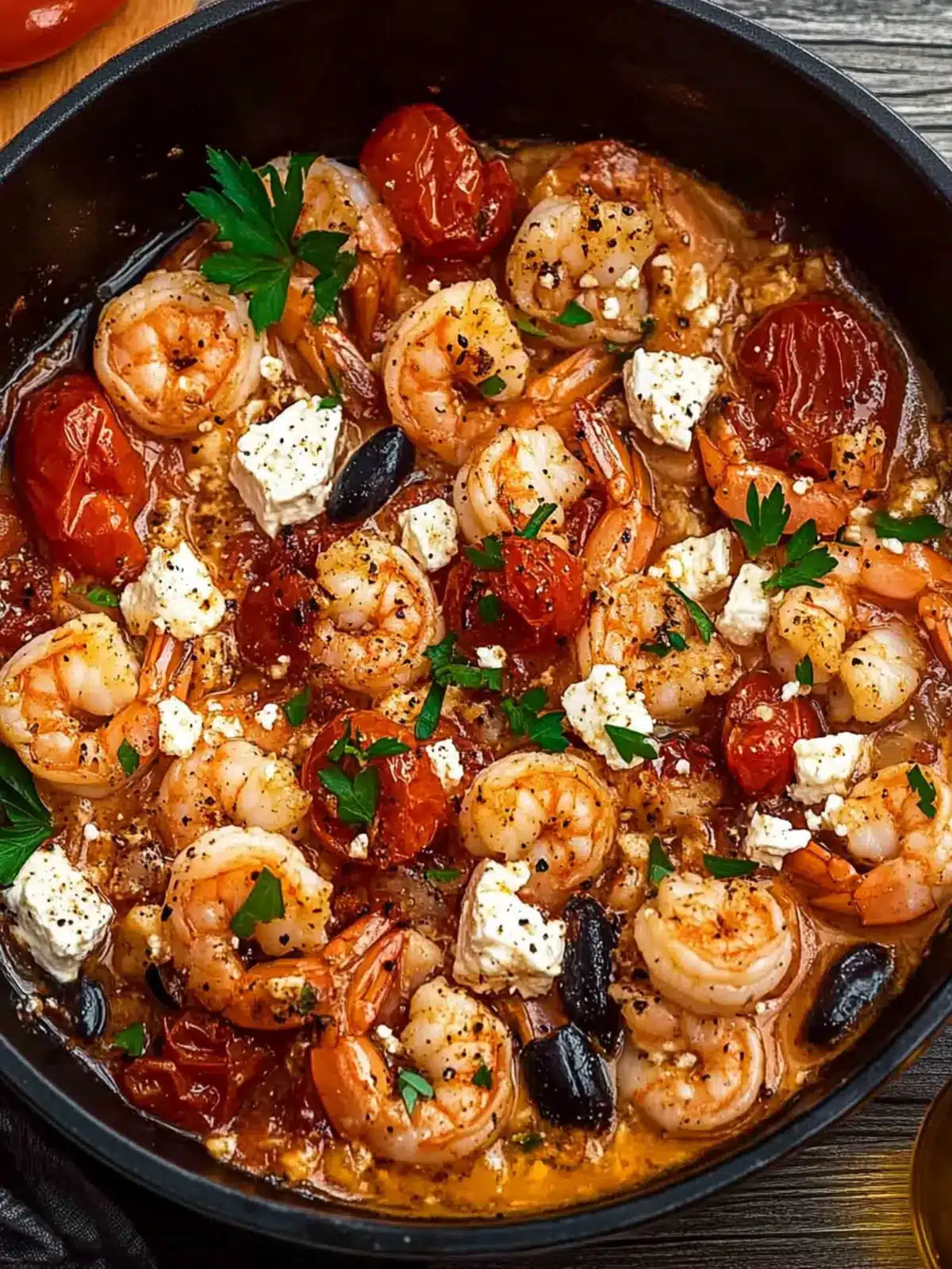 Shrimp Saganaki-Greek Shrimp with Feta and Tomato