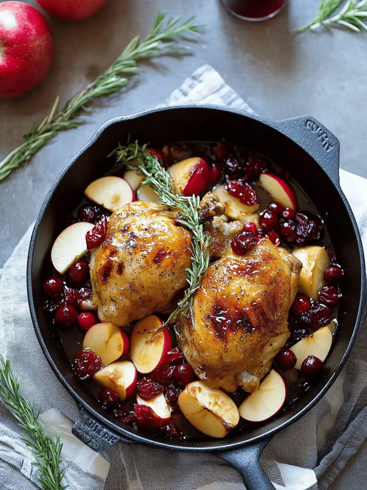 Maple-Glazed Roast Chicken with Apples & Cranberries Delight 3 Maple-Glazed Roast Chicken with Apples and Cranberries