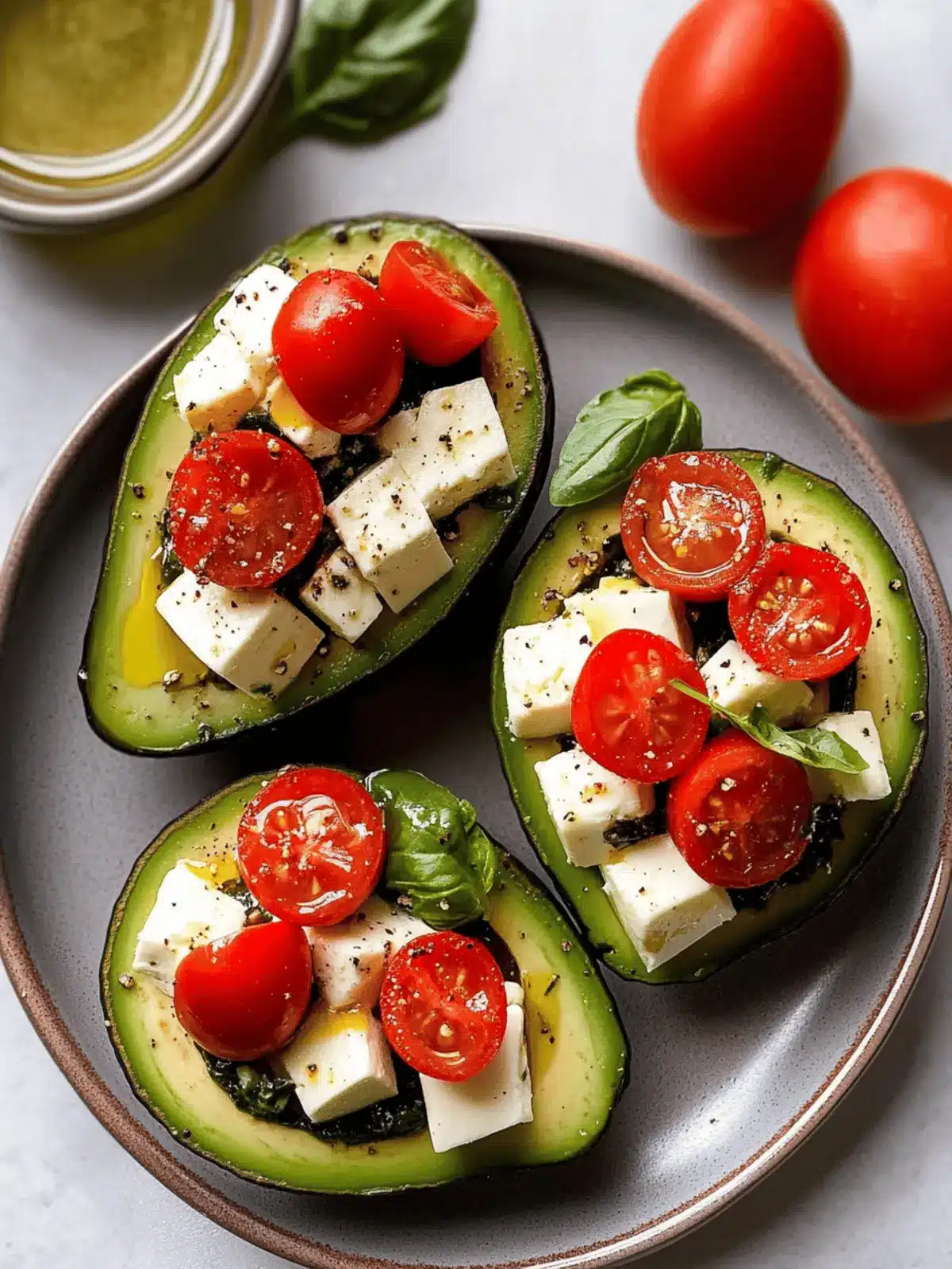 Caprese Stuffed Avocados