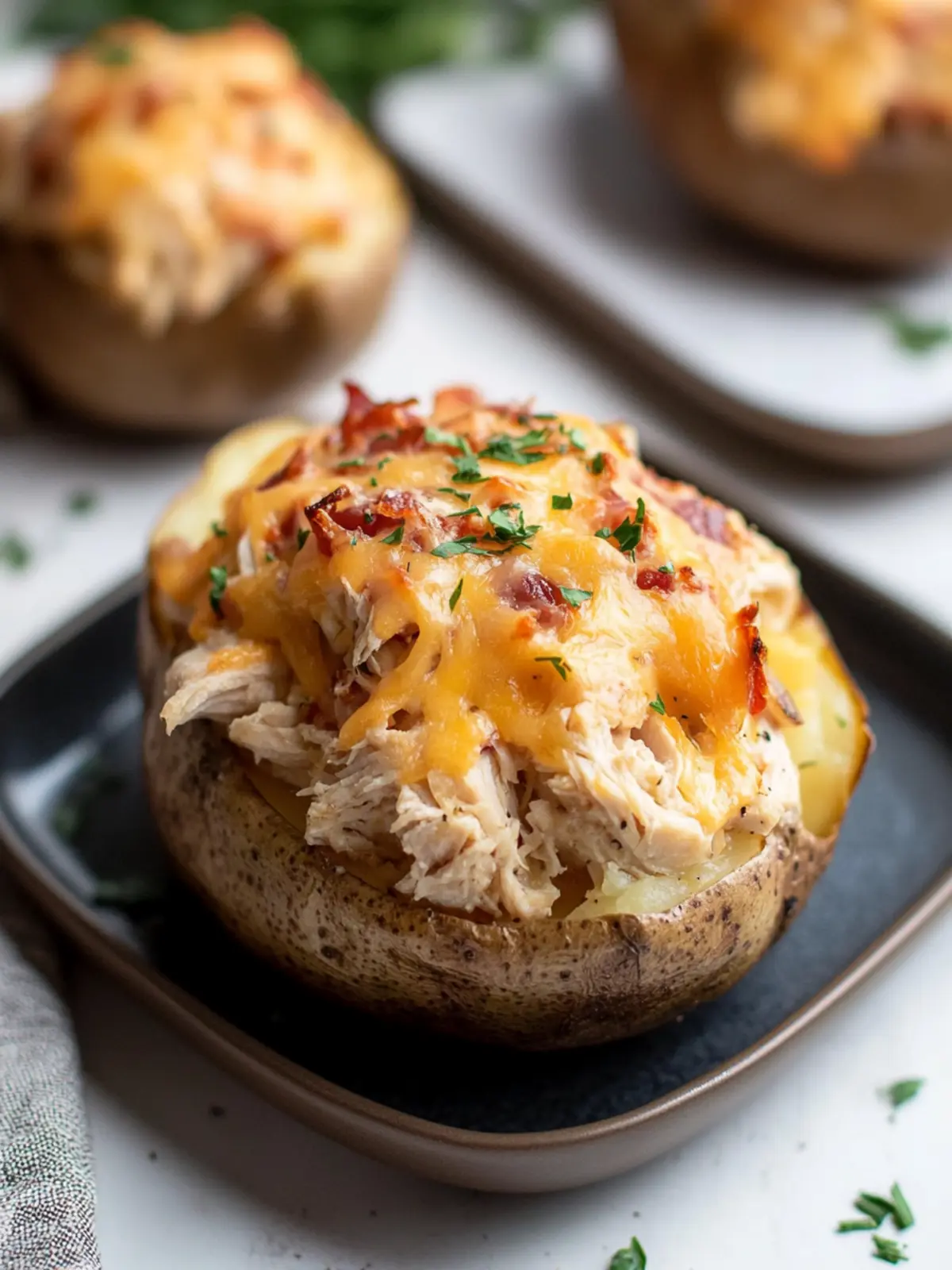 Crack Chicken Stuffed Baked Potatoes: Comfort Food Bliss 3 Crack Chicken Stuffed Baked Potatoes