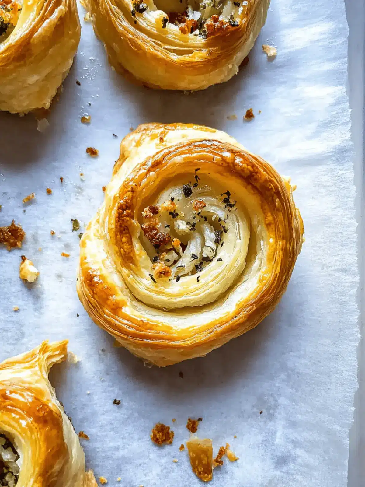 Garlic Puff Pastry Swirls