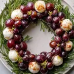 Burrata and Roasted Grape Holiday Wreath