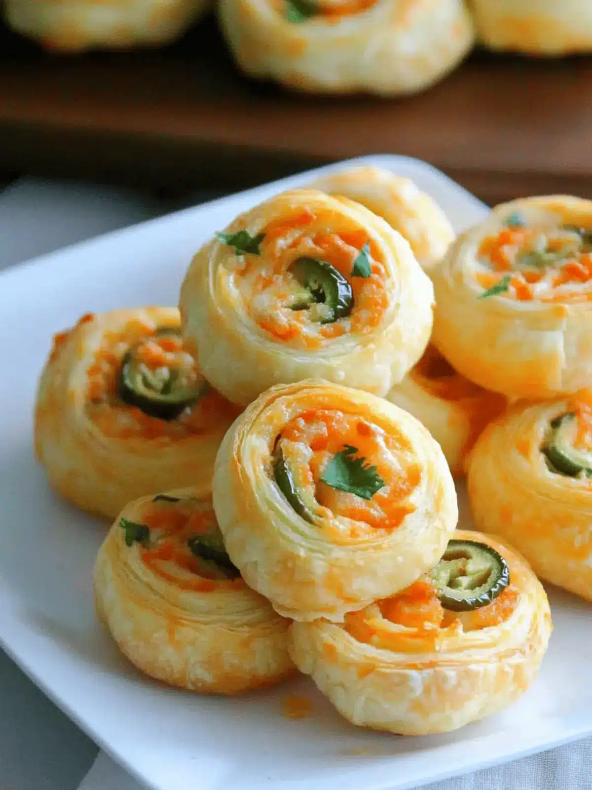 Puff Pastry Jalapeno Popper Pinwheels