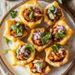 Sweet & Spicy BBQ Chicken Puff Pastry Cups