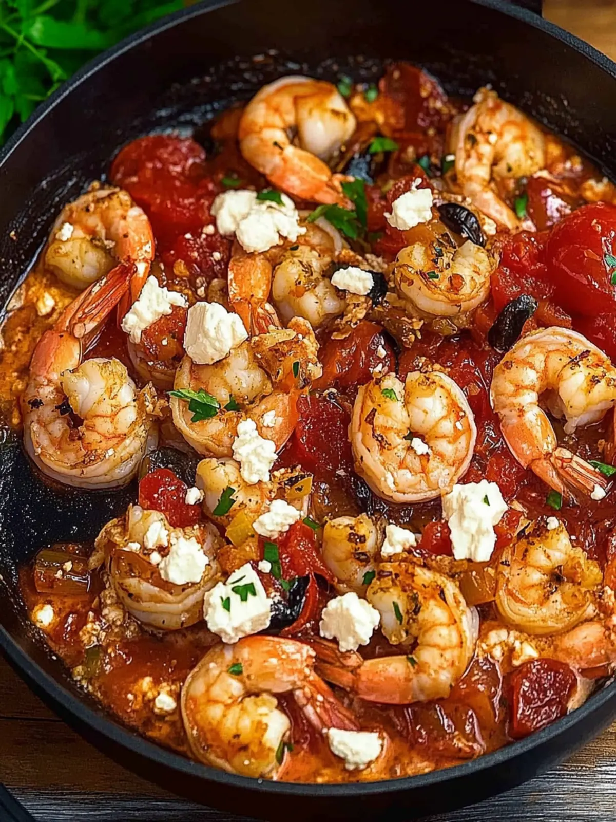 Shrimp Saganaki-Greek Shrimp with Feta and Tomato
