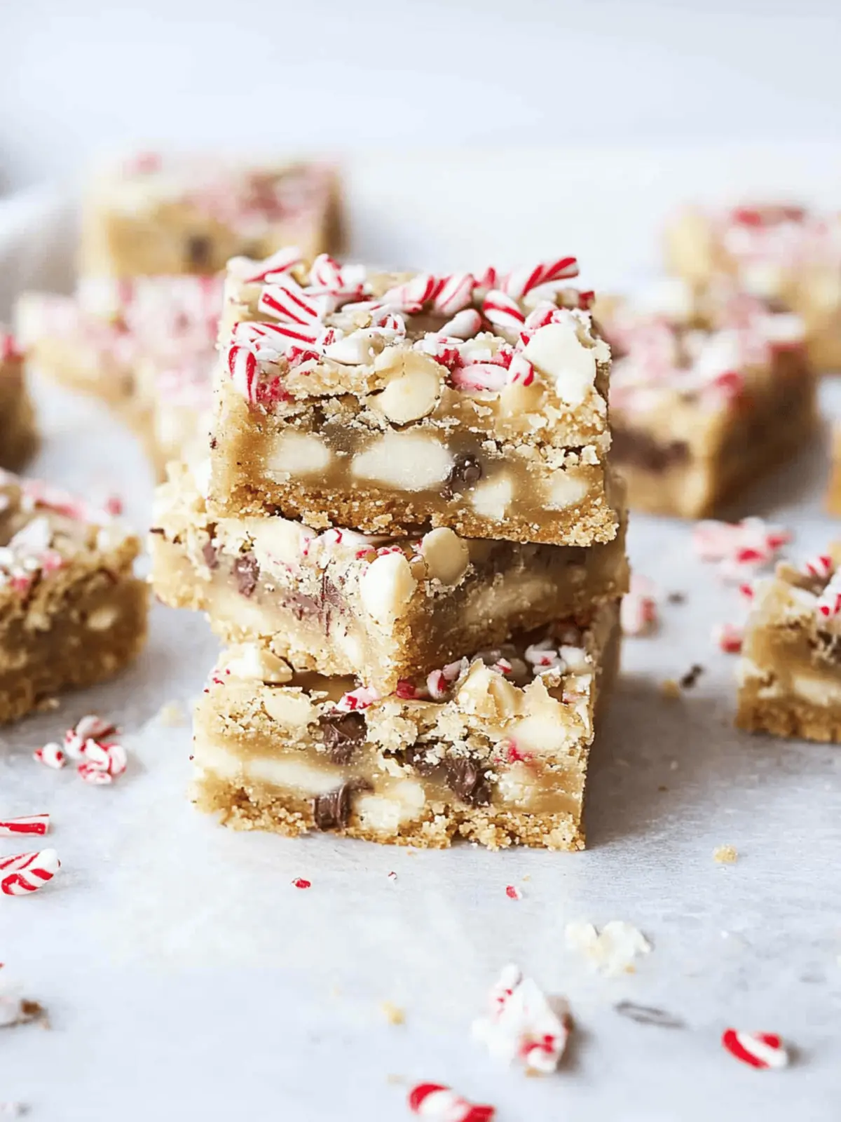 White Chocolate Peppermint Blondies