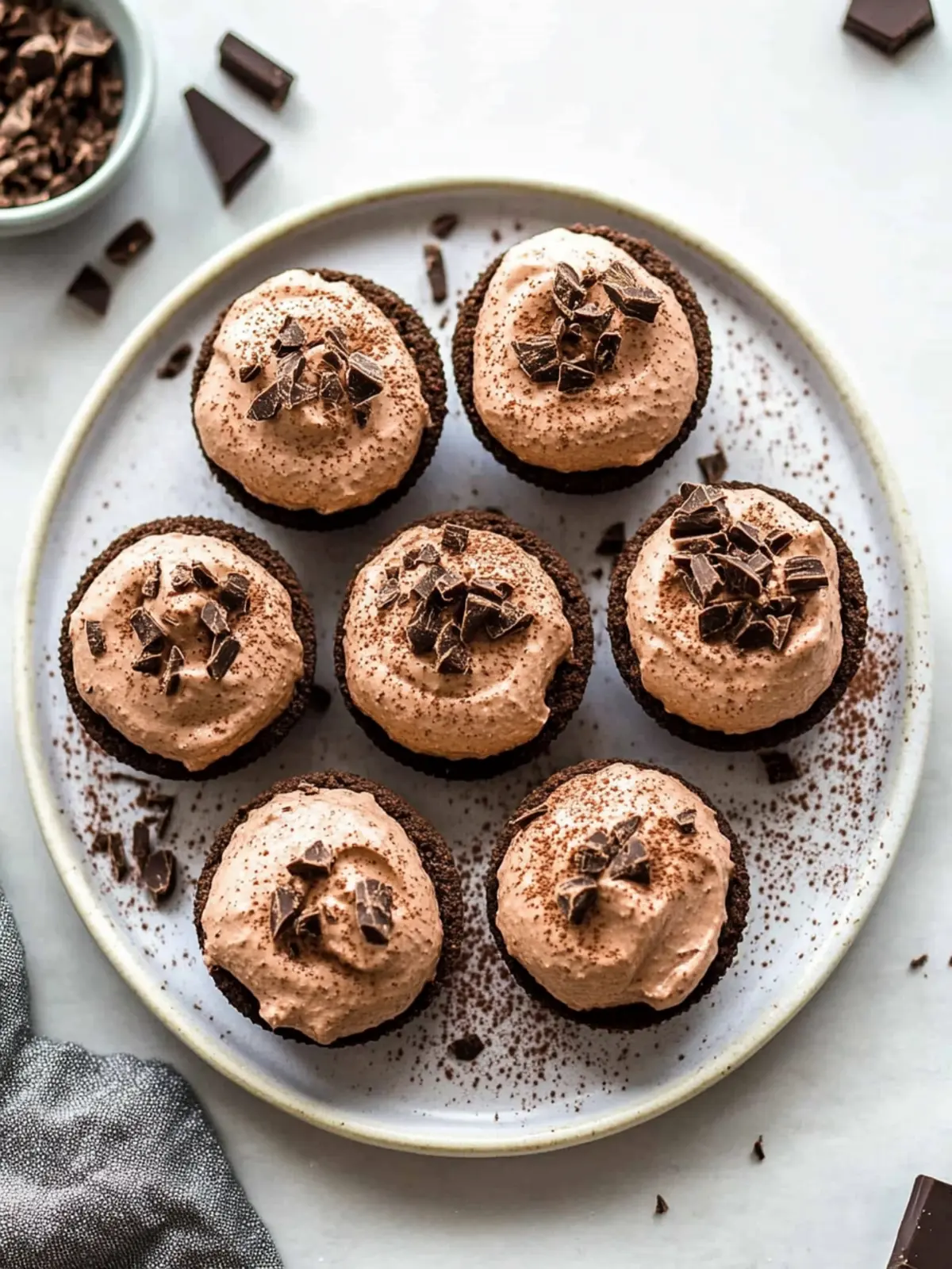 Mint Chocolate Mousse Cups