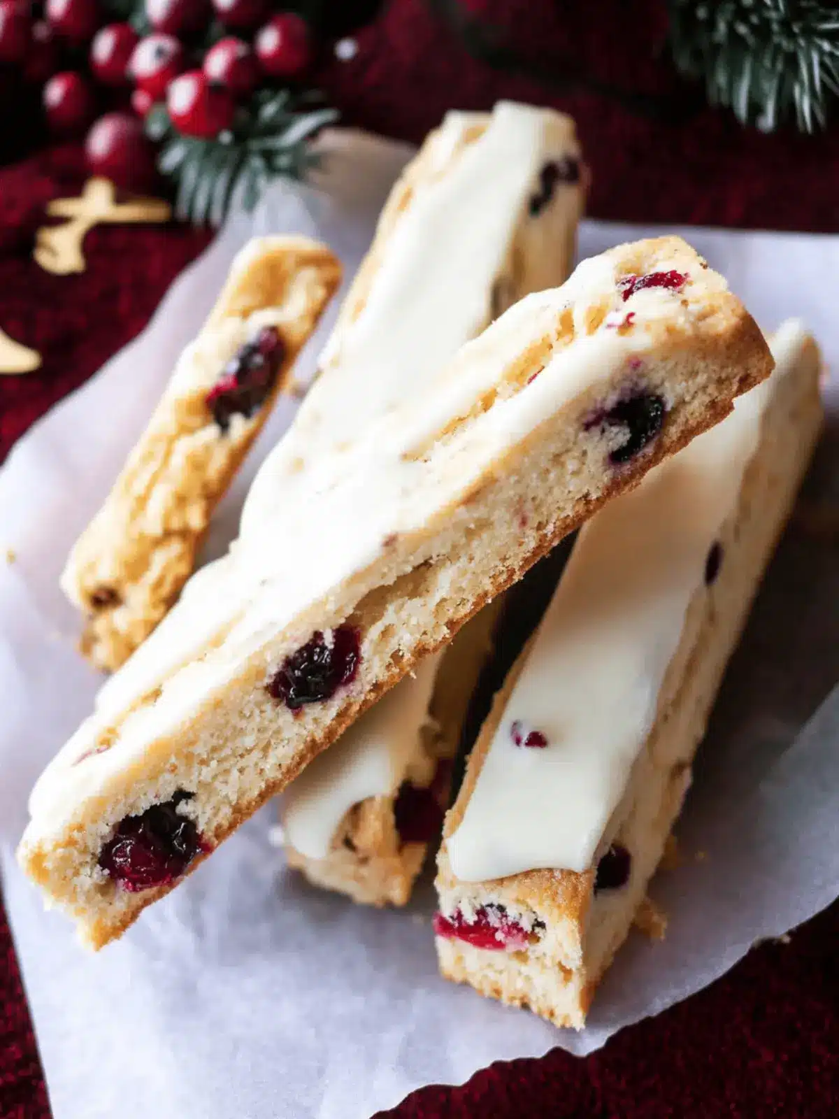 Orange Cranberry White Chocolate Biscotti