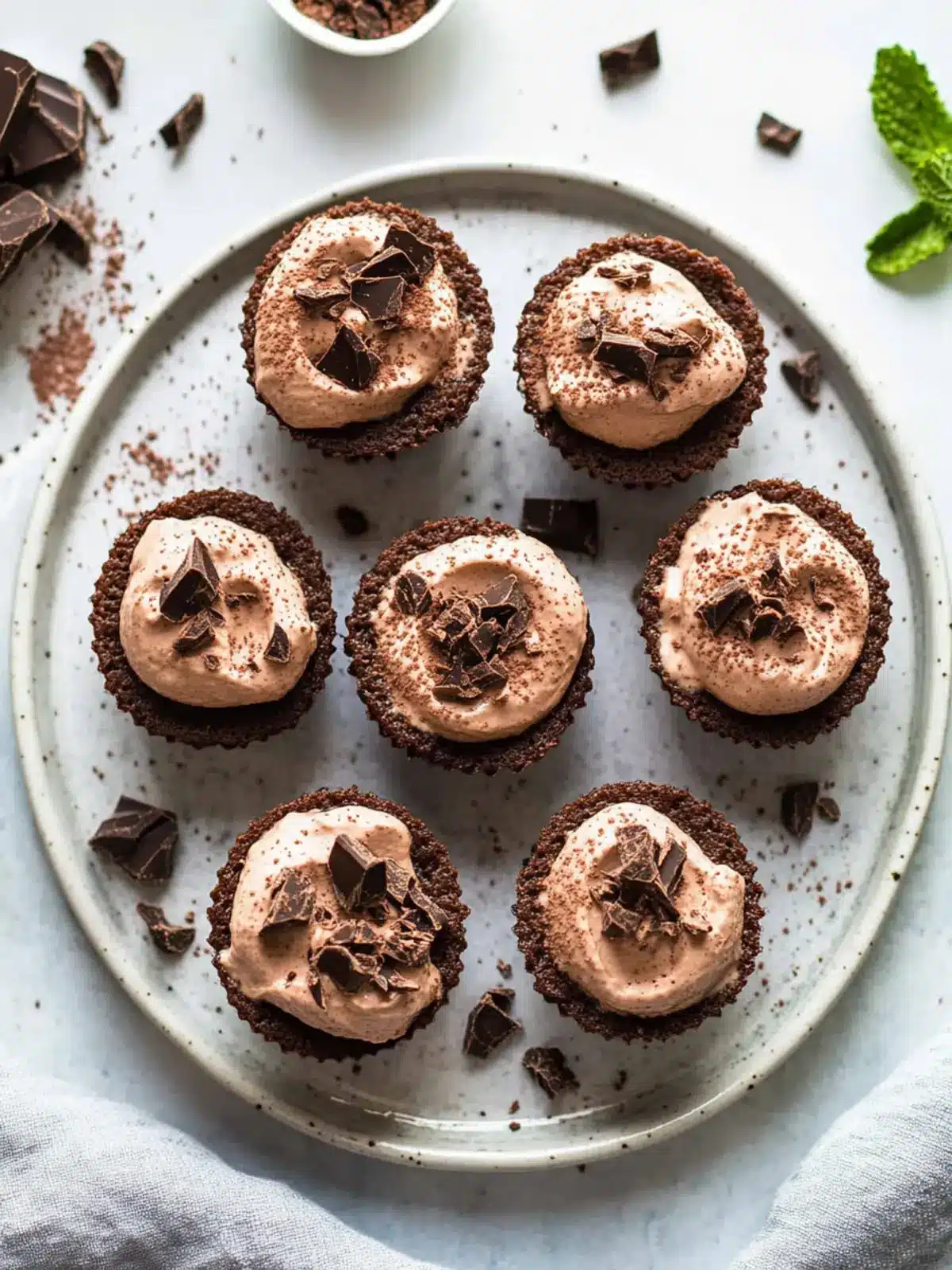 Mint Chocolate Mousse Cups