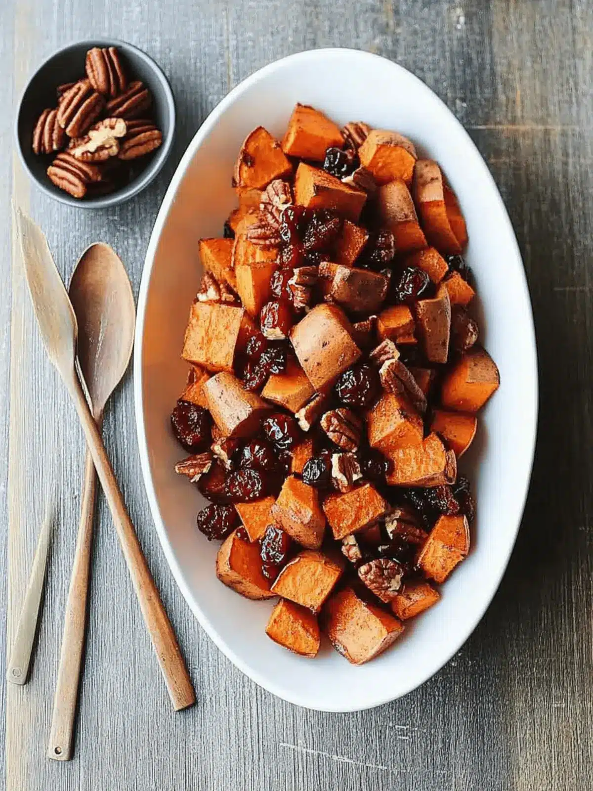 Irresistible Roasted Sweet Potatoes with Pecans and Cranberries 4 Roasted Sweet Potatoes with Pecans and Cranberries