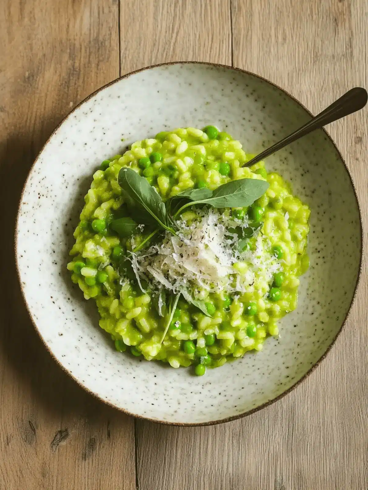 Creamy Pea Risotto with Wild Garlic for a Fresh Twist 4 Pea Risotto with Wild Garlic 