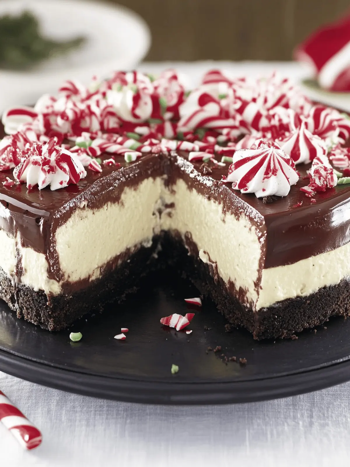 Double-Chocolate Peppermint Cheesecake