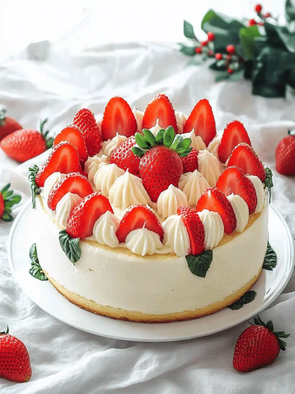 Japanese Strawberry Shortcake (Christmas Cake)