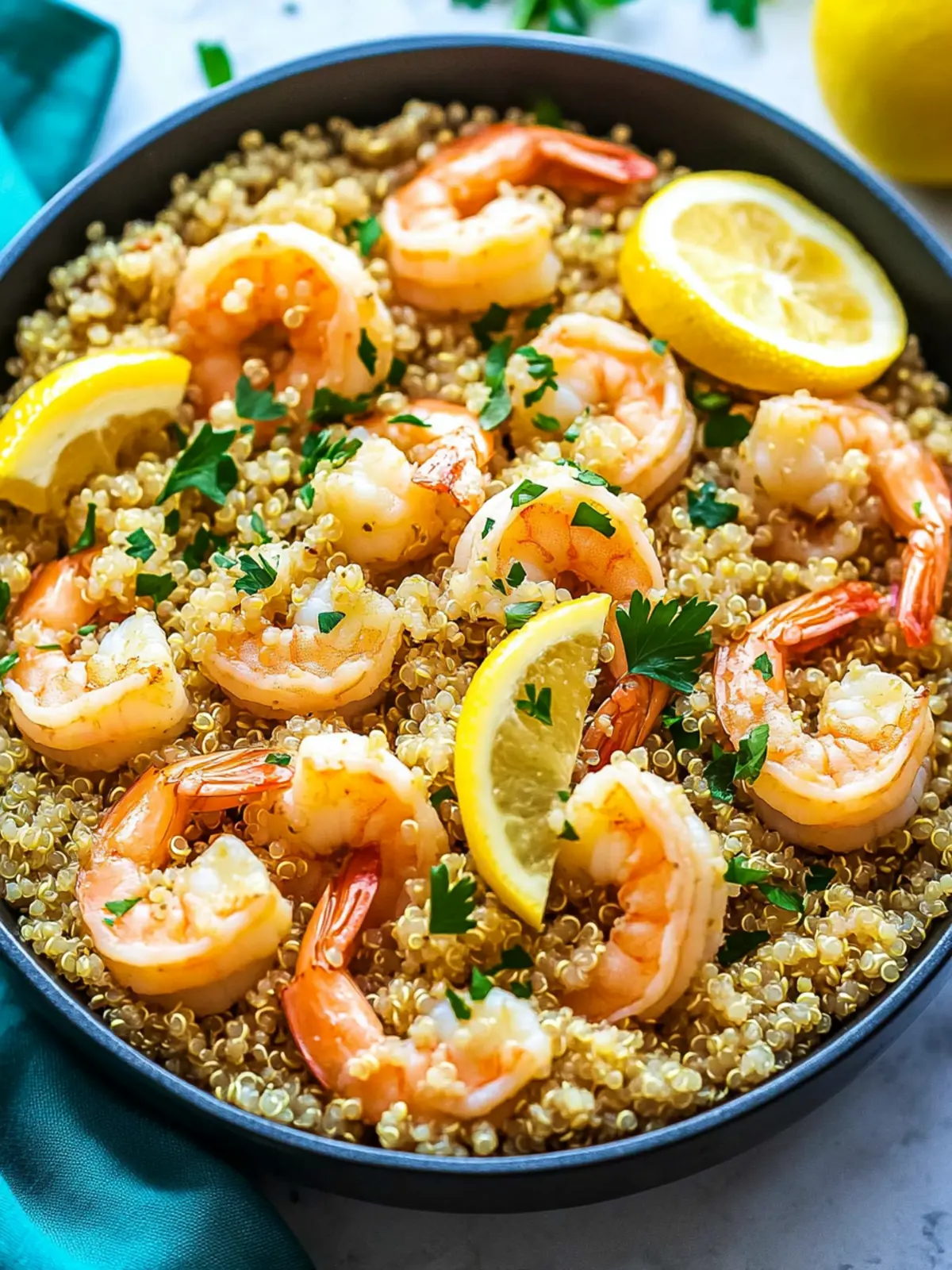 Healthy Garlic Shrimp with Quinoa for Quick Weeknight Dinners 4 Healthy Garlic Shrimp with Quinoa