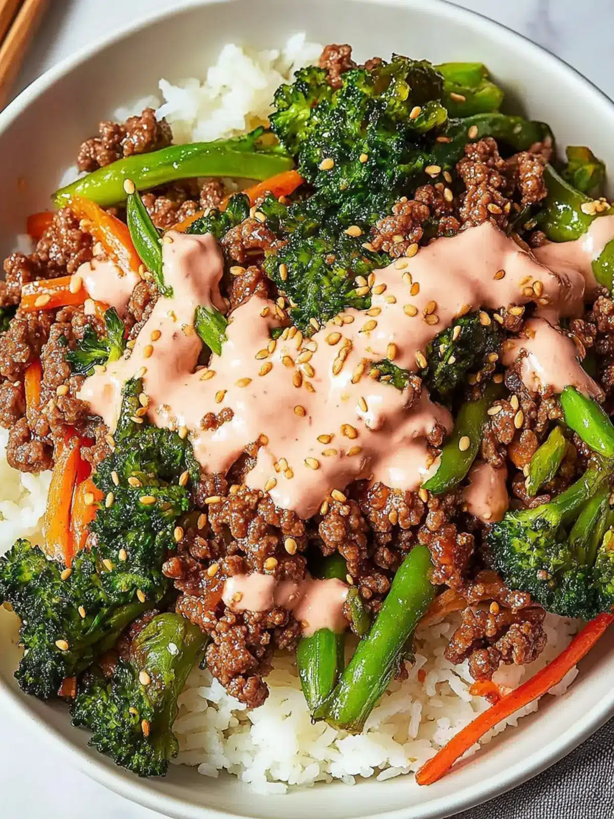 Ground Beef Stir-Fry Teriyaki Bowls