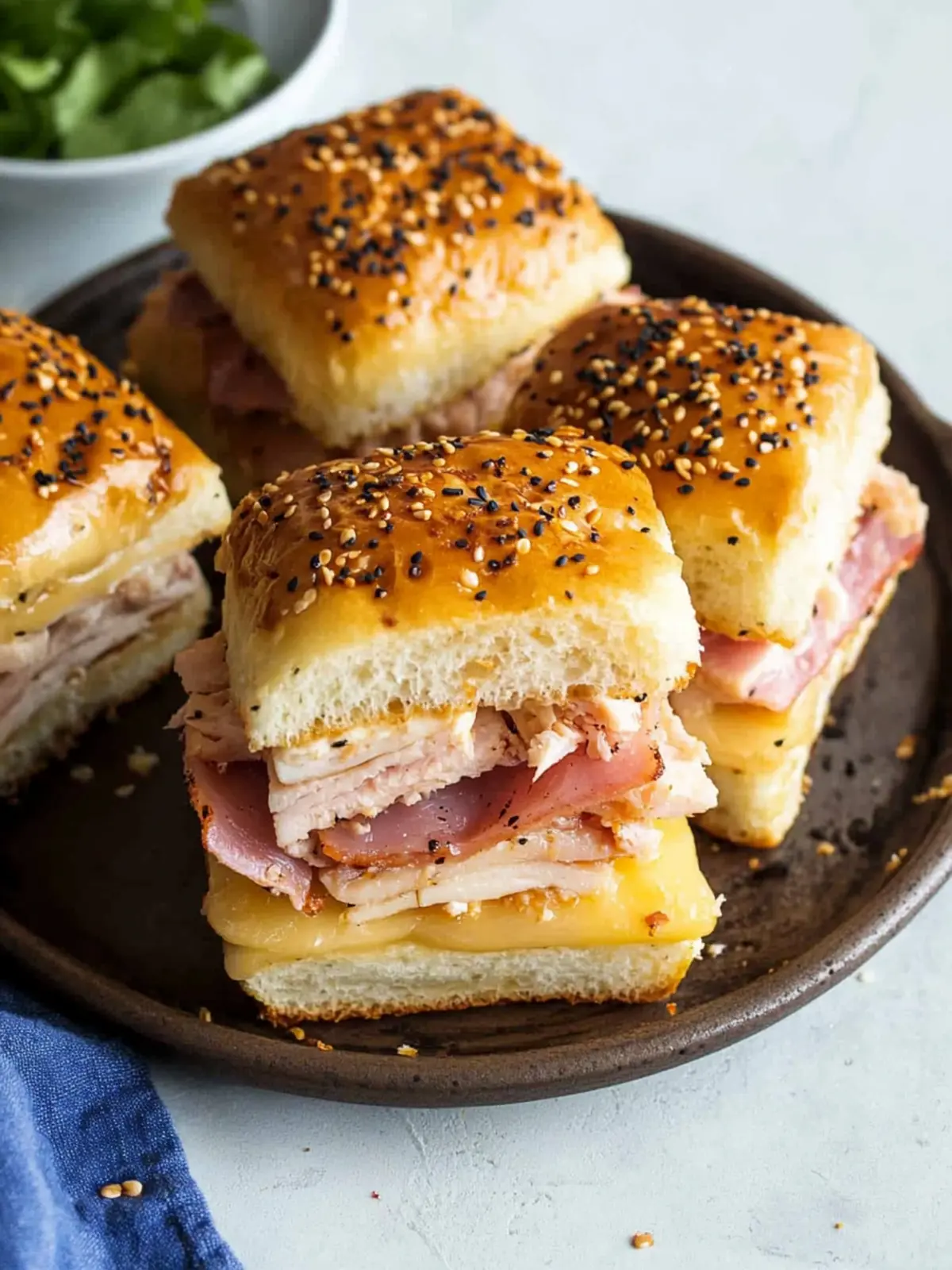 Delicious Hawaiian Roll Turkey and Cheese Sliders for Game Day 3 Hawaiian Roll Turkey and Cheese Sliders