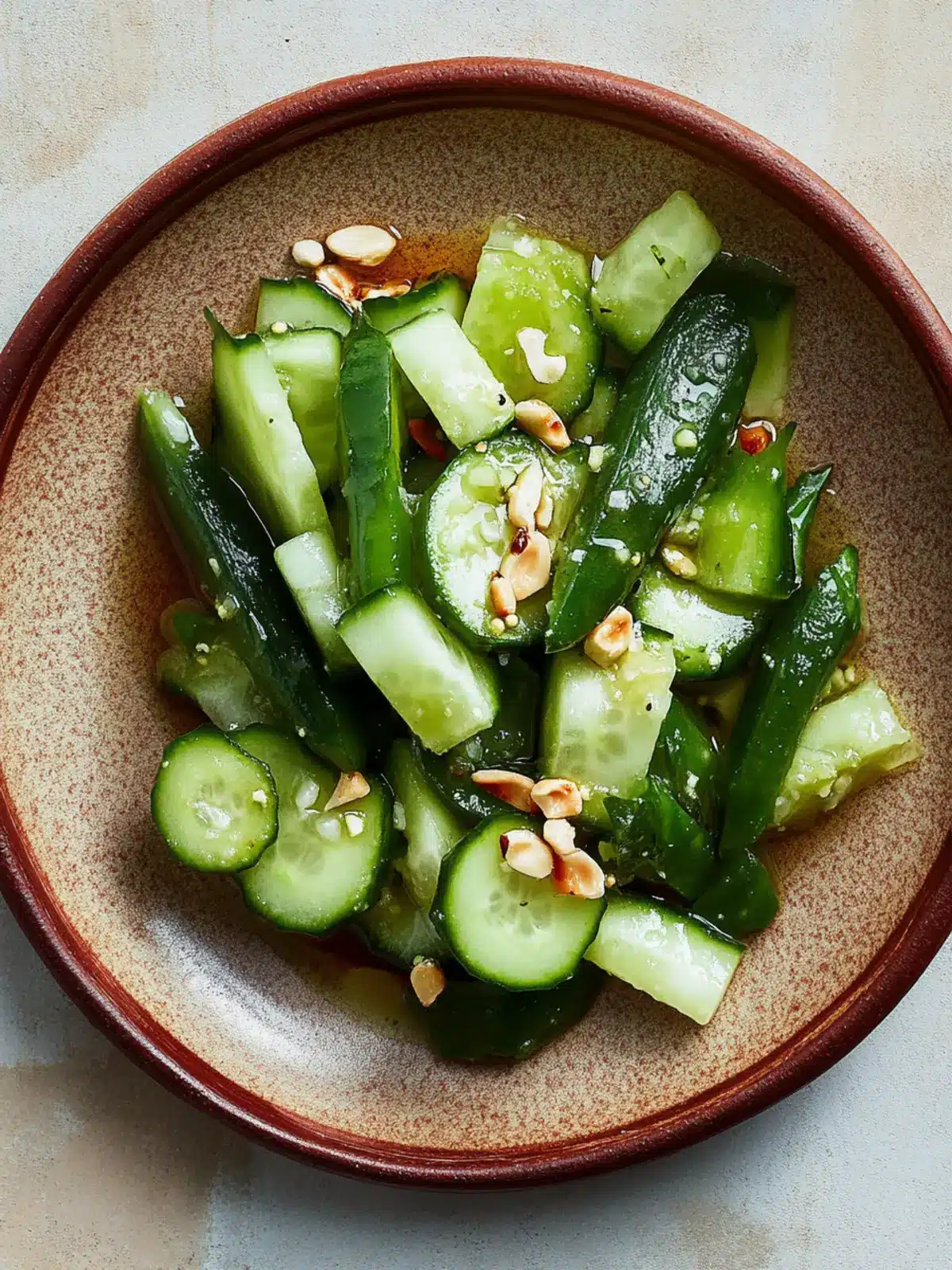 Vibrant Smashed Cucumber Salad with Hot Vinegar Delight 5 Smashed Cucumber Salad with Hot Vinegar