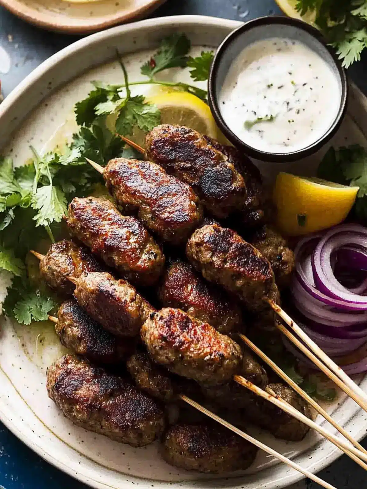 Lamb Koftas with Yoghurt Dressing