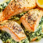Creamed Spinach–Stuffed Salmon