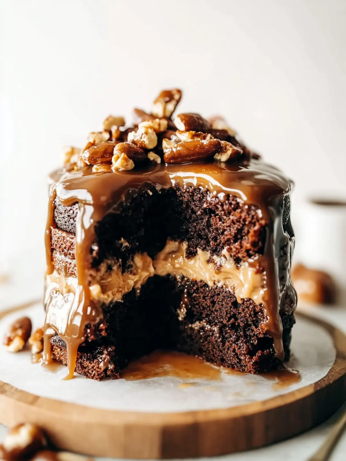 Decadent Cafe Latte Turtle Cake for Two: Share the Love 3 Cafe Latte Turtle Cake for Two