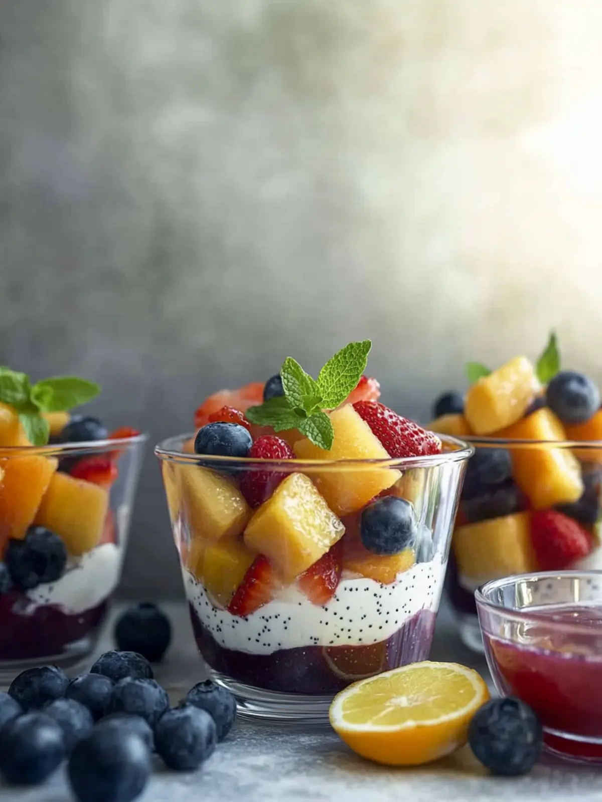 Refreshing Summer Fruit Salad with Citrus Poppy Seed Yogurt 3 Summer Fruit Salad with Citrus Poppy Seed Yogurt