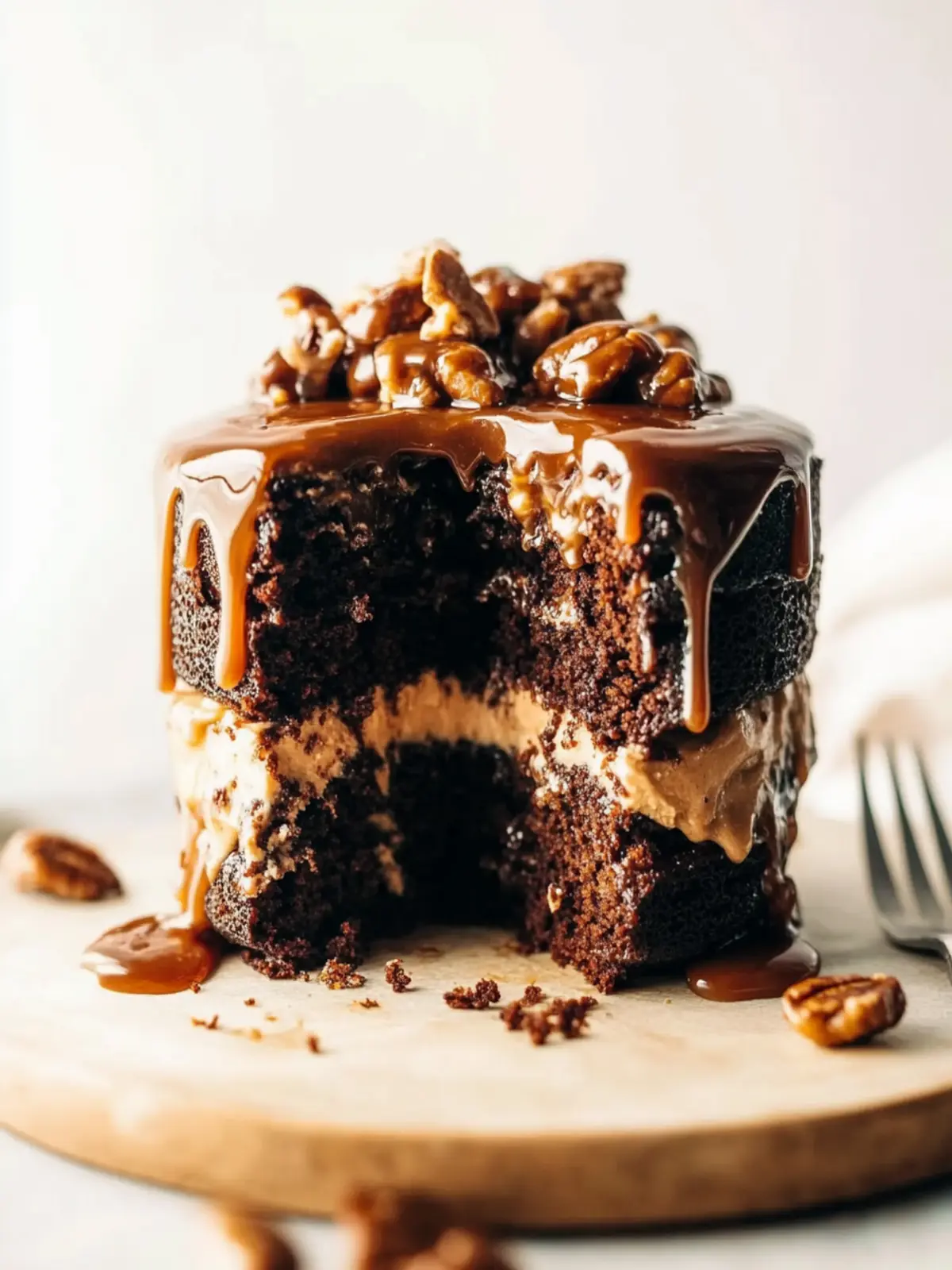 Decadent Cafe Latte Turtle Cake for Two: Share the Love 5 Cafe Latte Turtle Cake for Two