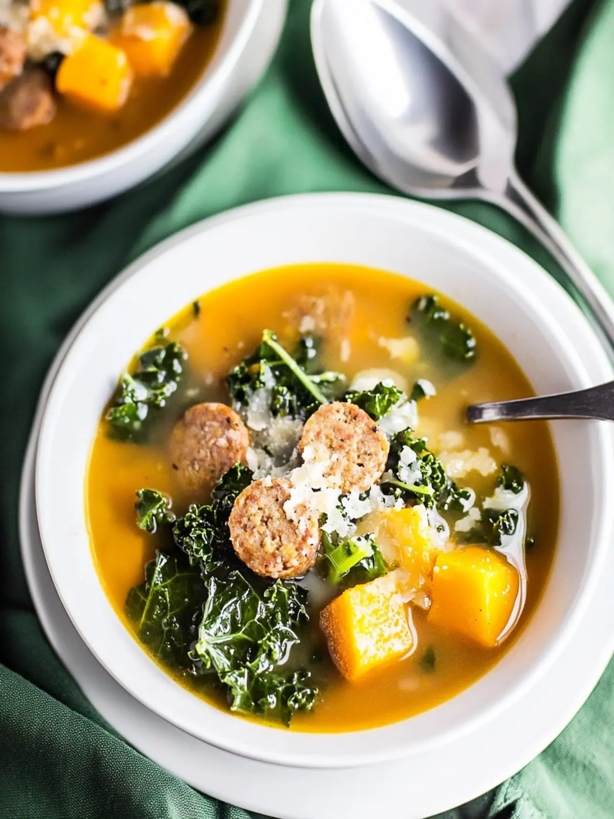 Butternut Squash Sausage and Kale Soup