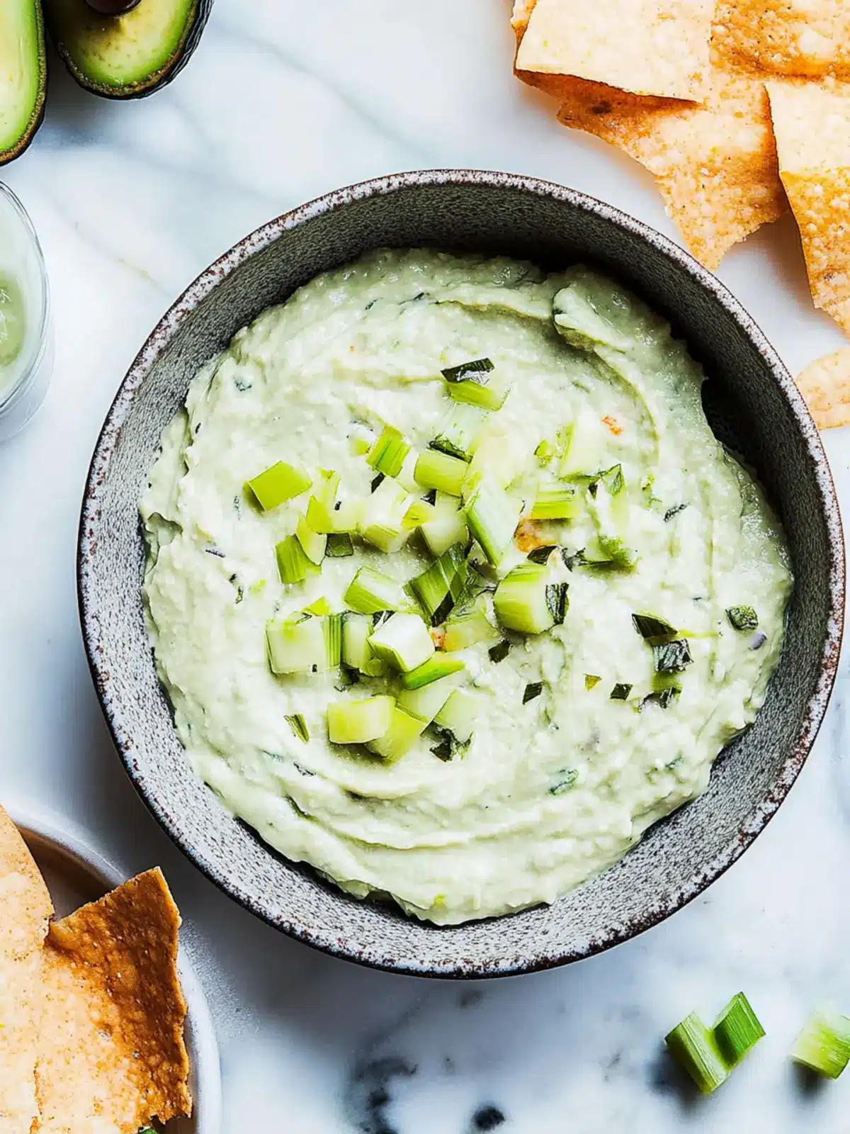 Creamy Avocado Dip With Scallions