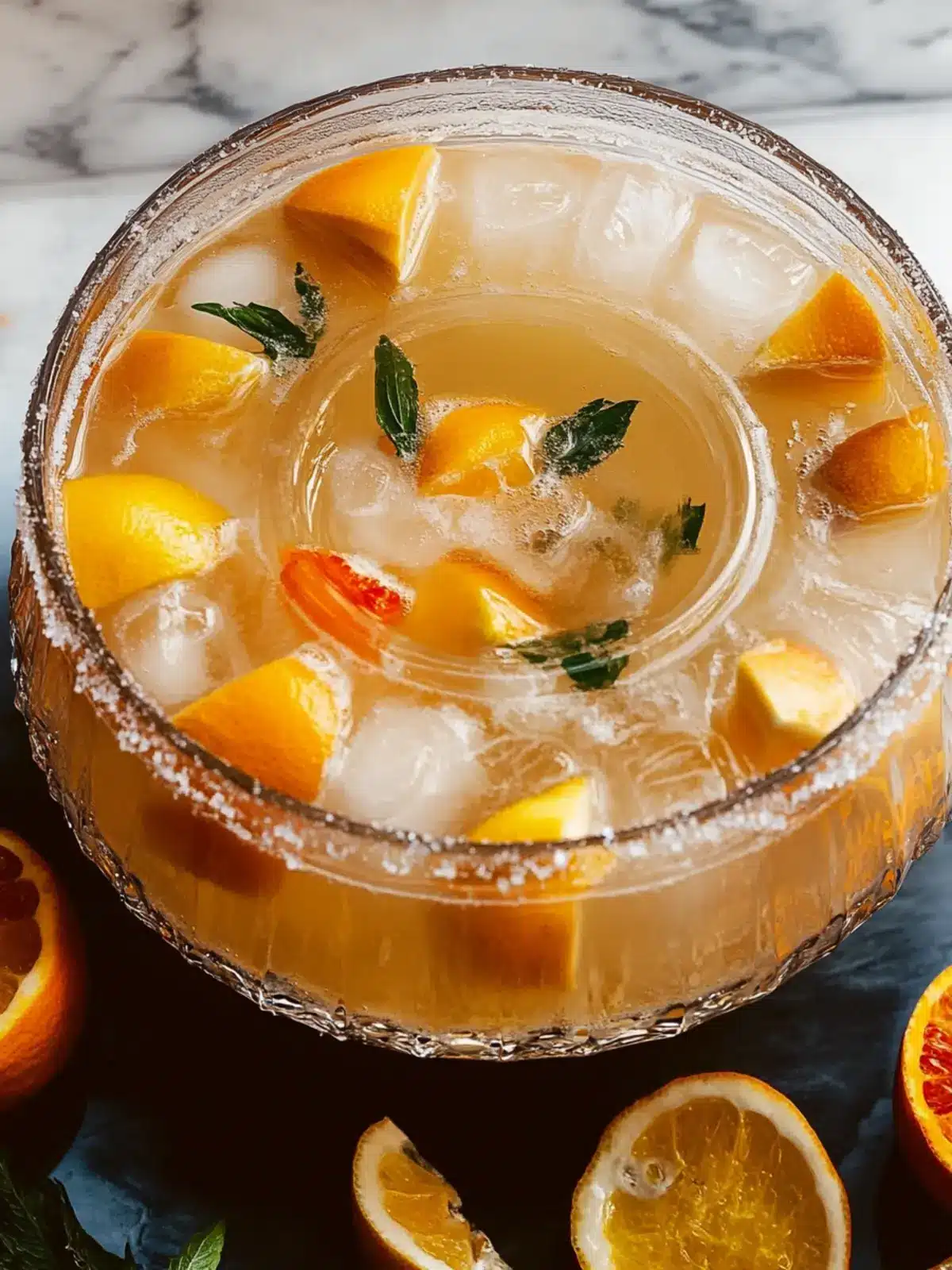 Champagne Punch With Brandy and Citrus- New Year drinks recipe