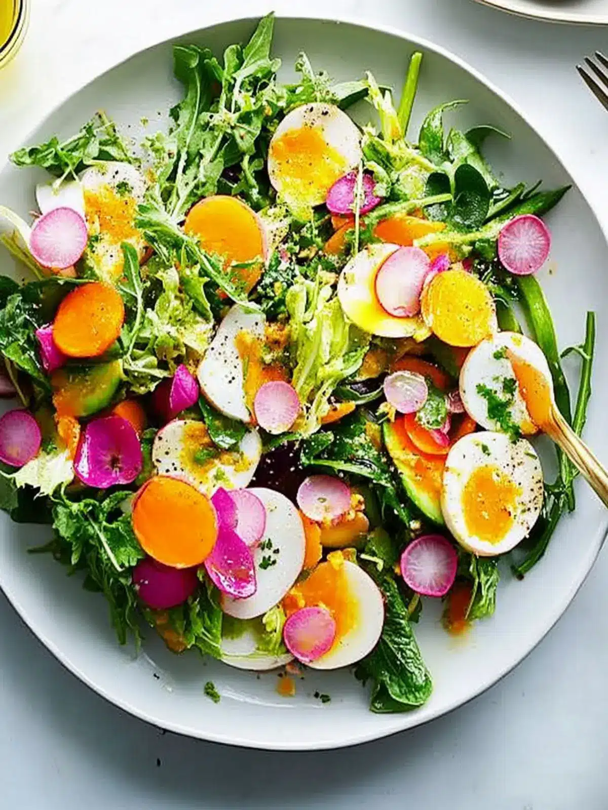 Delicious Spring Salad with Beets, Eggs and Fresh Herbs 3 Spring Salad