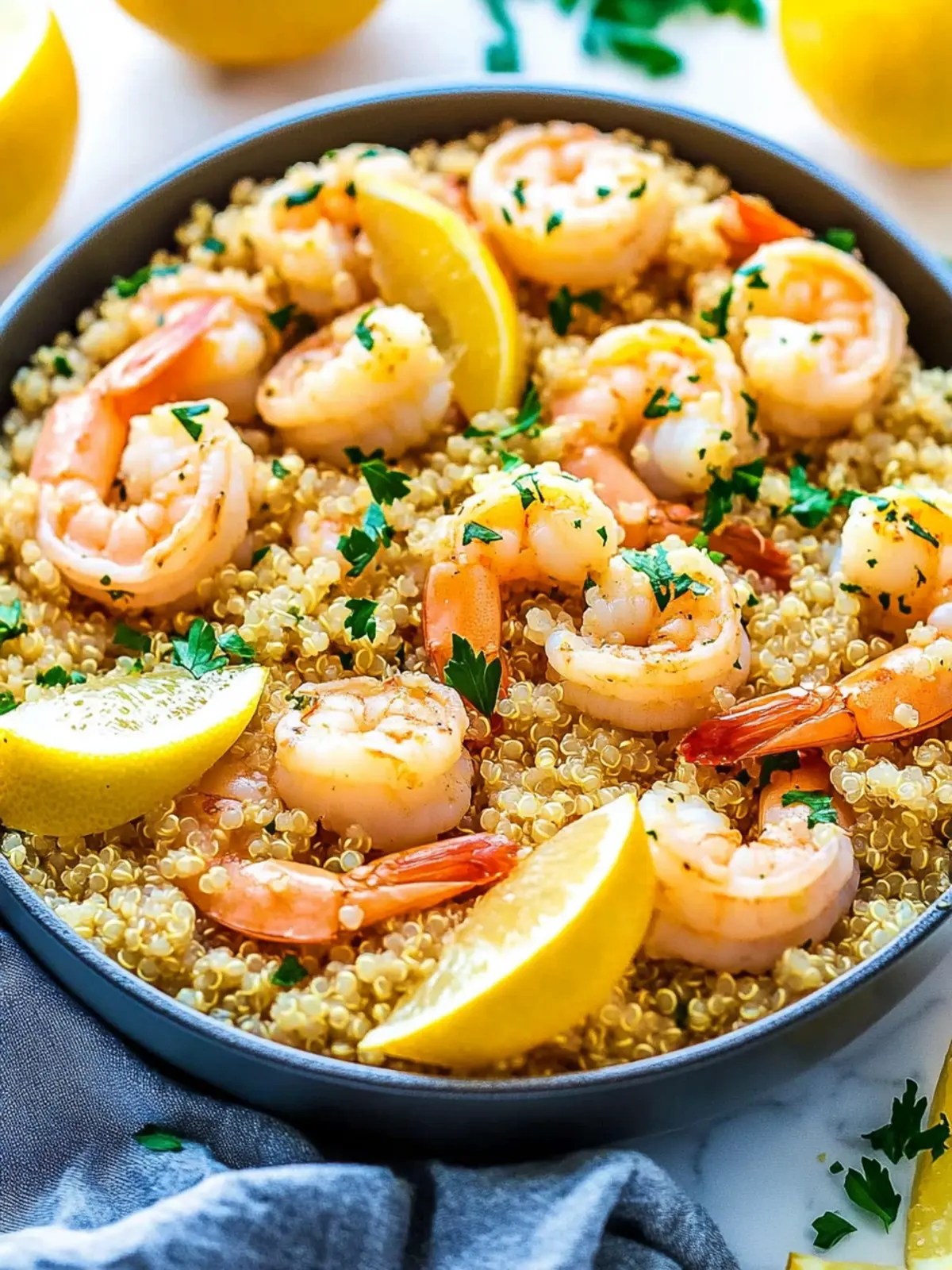 Healthy Garlic Shrimp with Quinoa for Quick Weeknight Dinners 2 Healthy Garlic Shrimp with Quinoa
