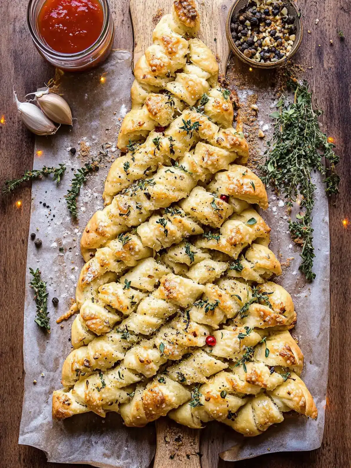 Pull Apart Christmas Tree Garlic Bread for Festive Flavor Fun 3 Pull Apart Christmas Tree Garlic Bread