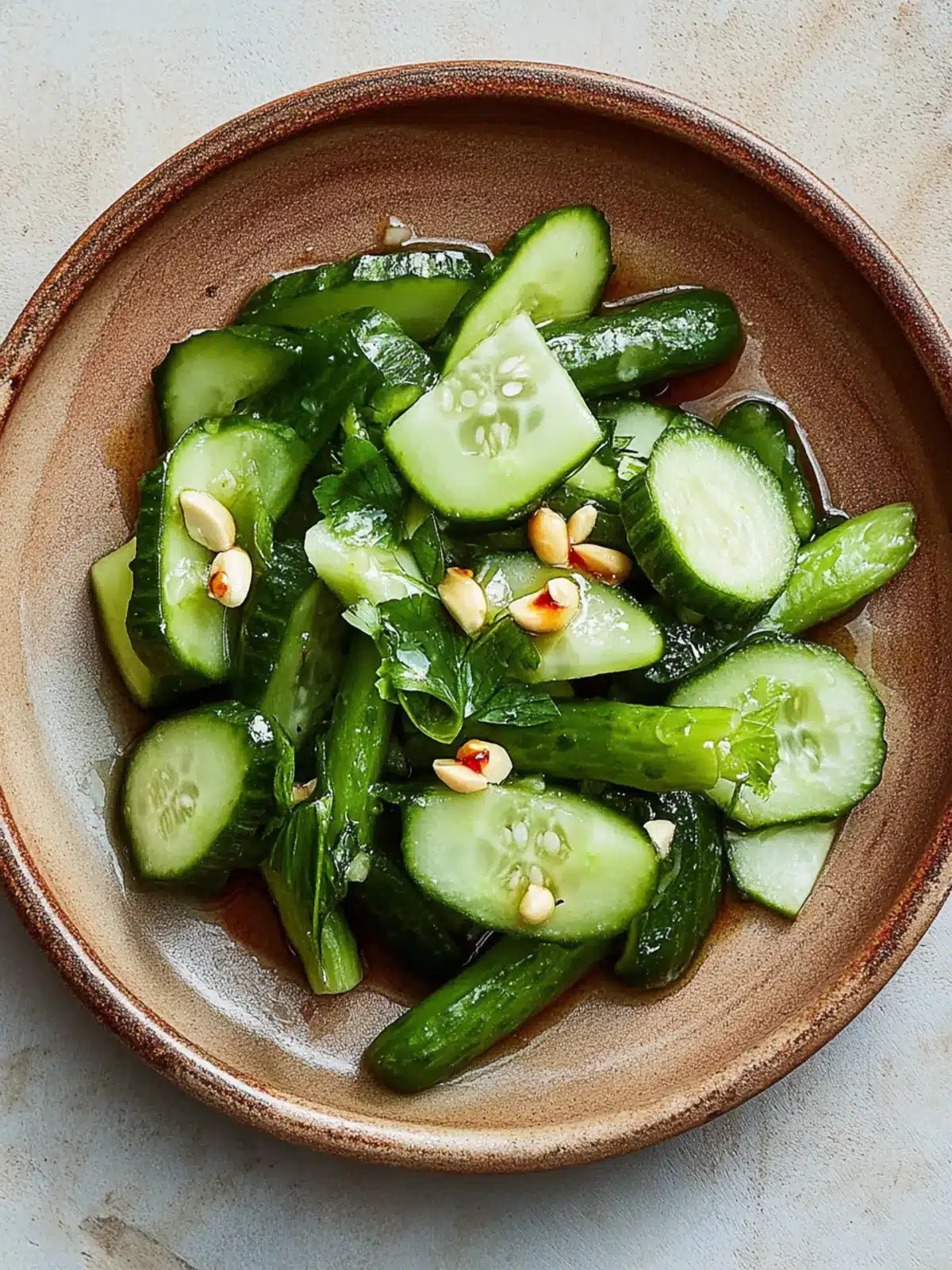 Vibrant Smashed Cucumber Salad with Hot Vinegar Delight 2 Smashed Cucumber Salad with Hot Vinegar
