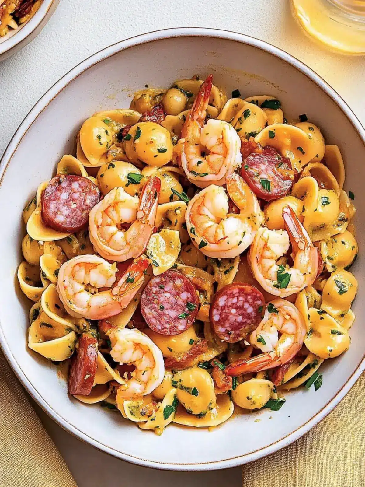 Shrimp and Salami Pasta