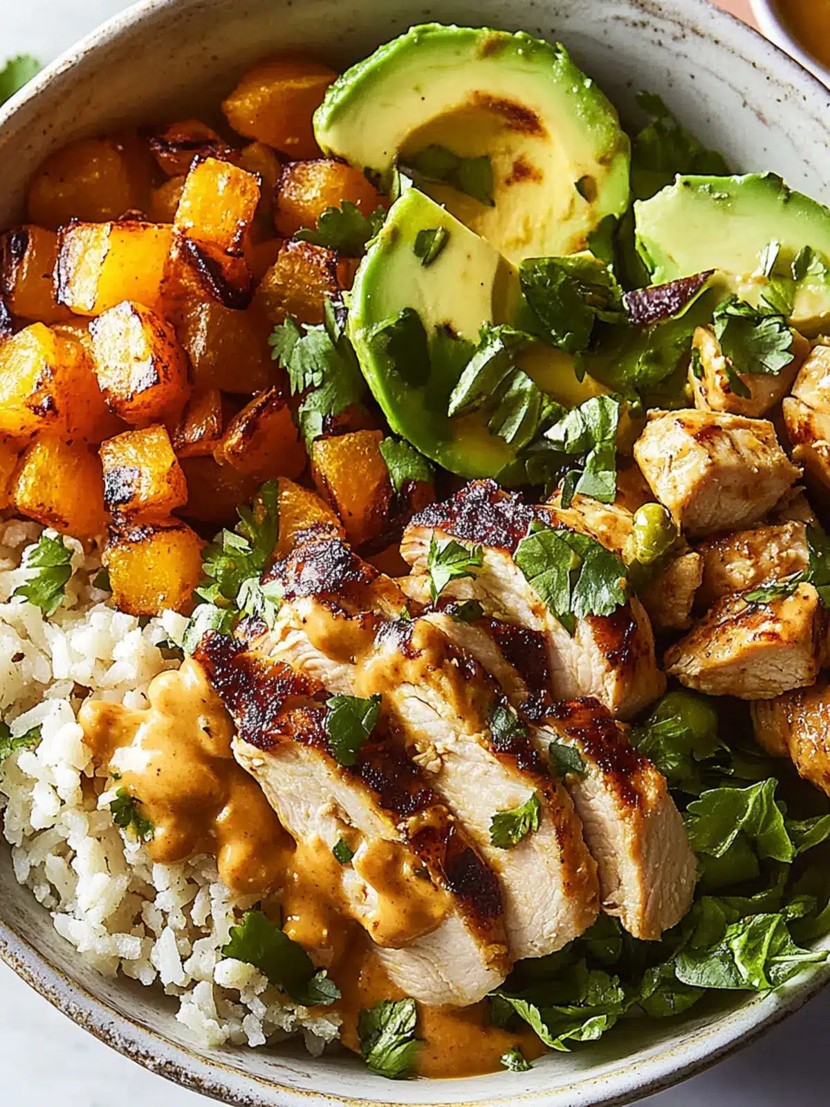 Peanut Chicken Protein Bowls