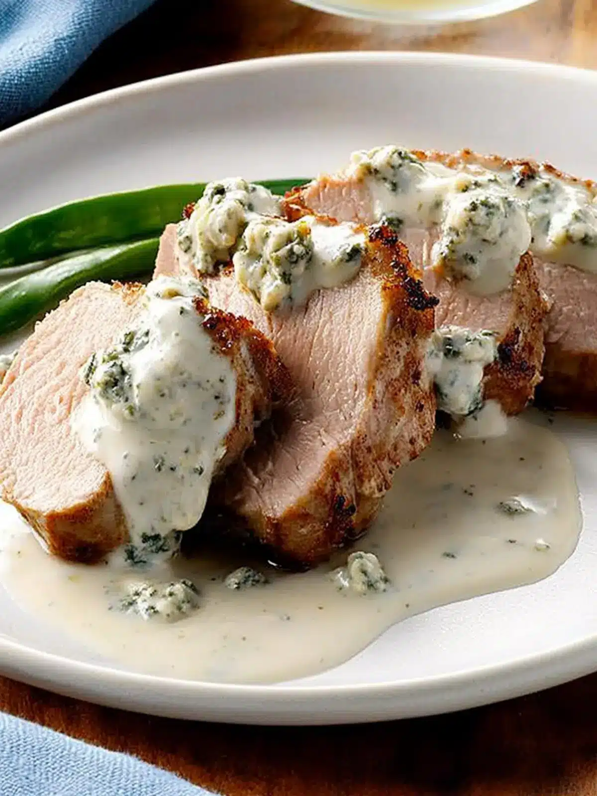 Pork with Gorgonzola Sauce- New Year's Eve dinner ideas
