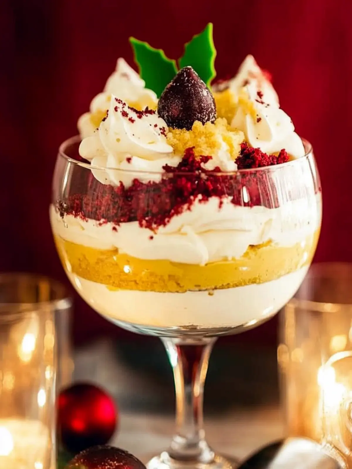 Red Velvet Eggnog Cheesecake Trifle - Your Festive Dessert Win 5 Red Velvet Eggnog Cheesecake Trifle