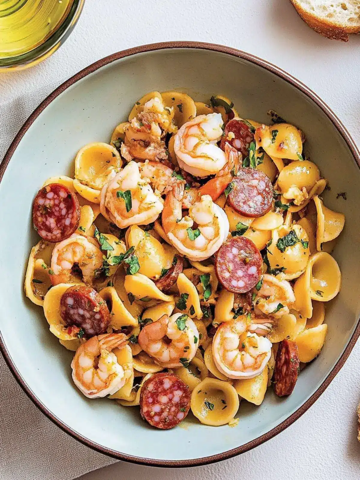 Shrimp and Salami Pasta