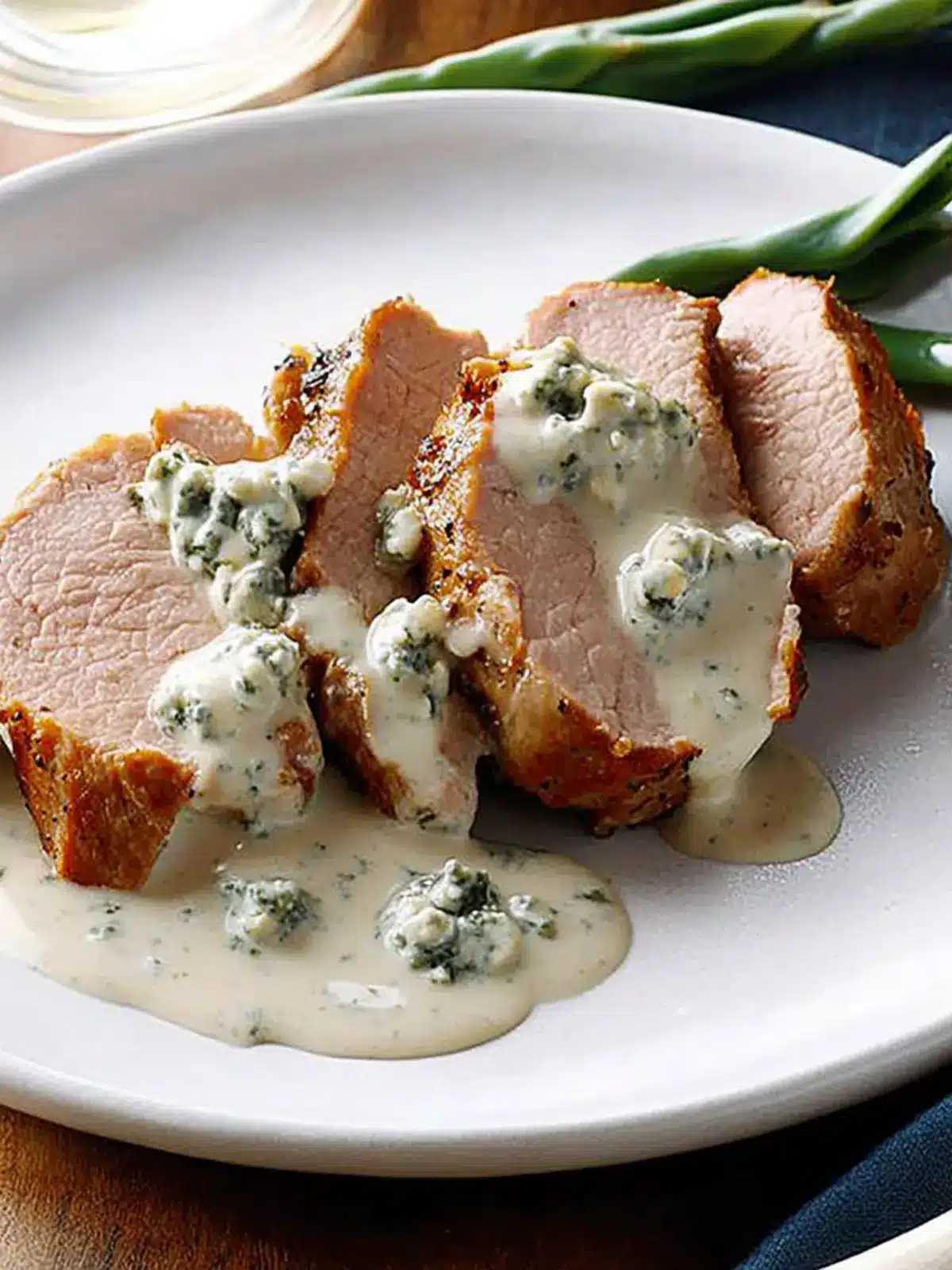 Pork with Gorgonzola Sauce- New Year's Eve dinner ideas
