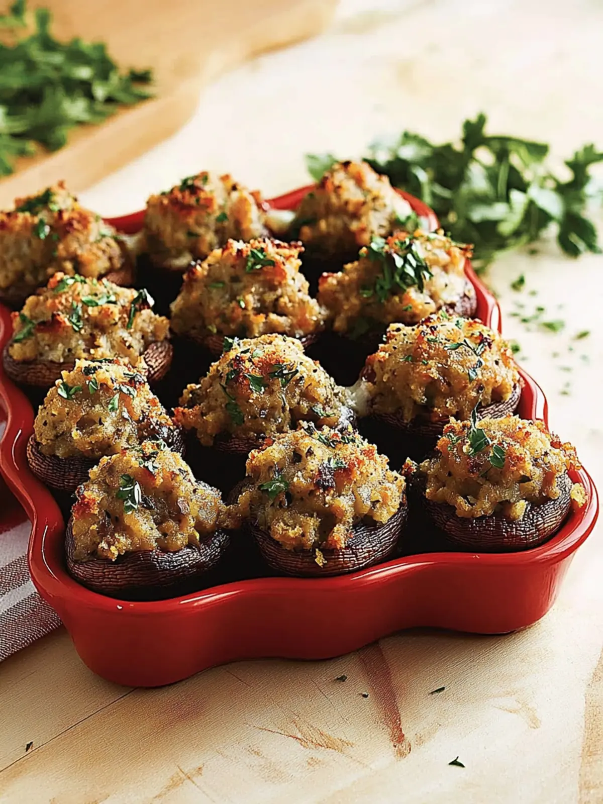 Savory Stuffing Stuffed Mushrooms Recipe for Easy Entertaining 2 Stuffing Stuffed Mushrooms Recipe