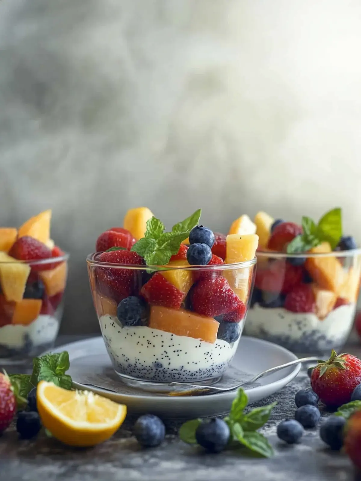 Refreshing Summer Fruit Salad with Citrus Poppy Seed Yogurt 4 Summer Fruit Salad with Citrus Poppy Seed Yogurt