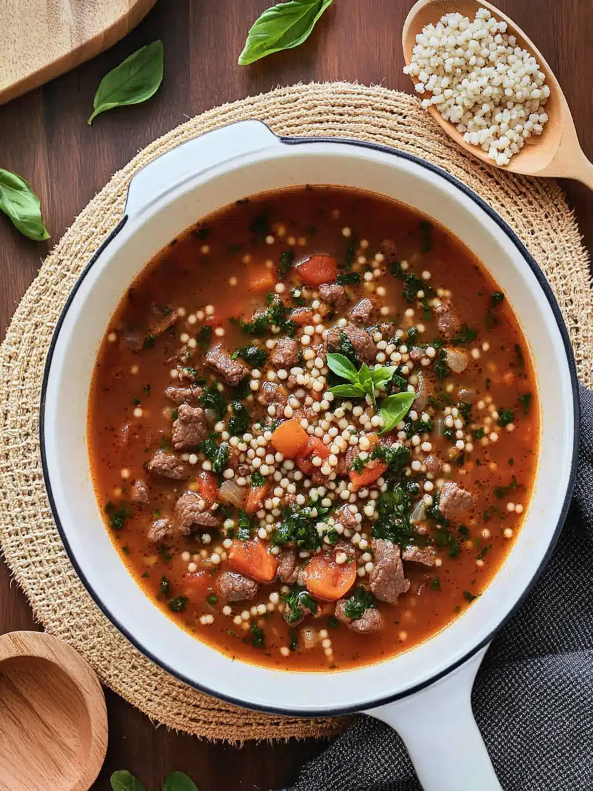 Hearty Beef, Tomato and Acini di Pepe Soup Three Ways 2 Beef, Tomato and Acini di Pepe Soup (Instant Pot, SC + Stove)