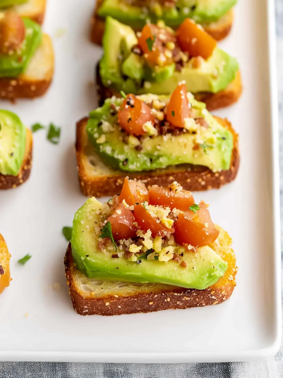 Miniature Avocado Toasts