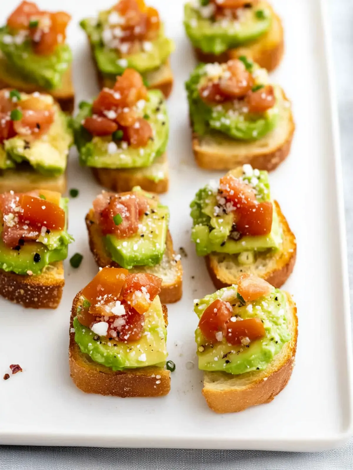 Miniature Avocado Toasts