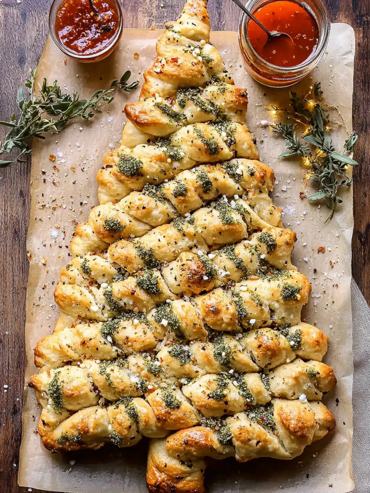 Pull Apart Christmas Tree Garlic Bread for Festive Flavor Fun 2 Pull Apart Christmas Tree Garlic Bread