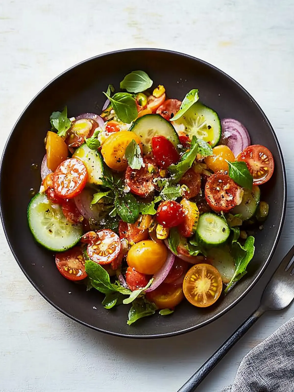 Homemade Tomato Salad With Cucumber and Ginger Zing 3 Tomato Salad With Cucumber and Ginger