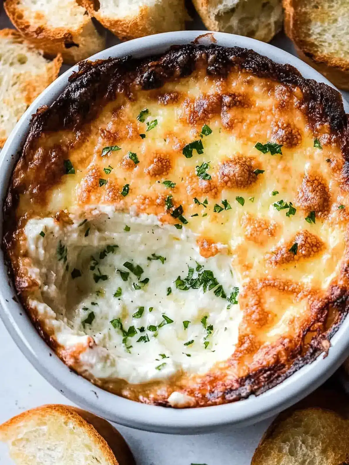 Cheesy Baked Garlic Bread Dip