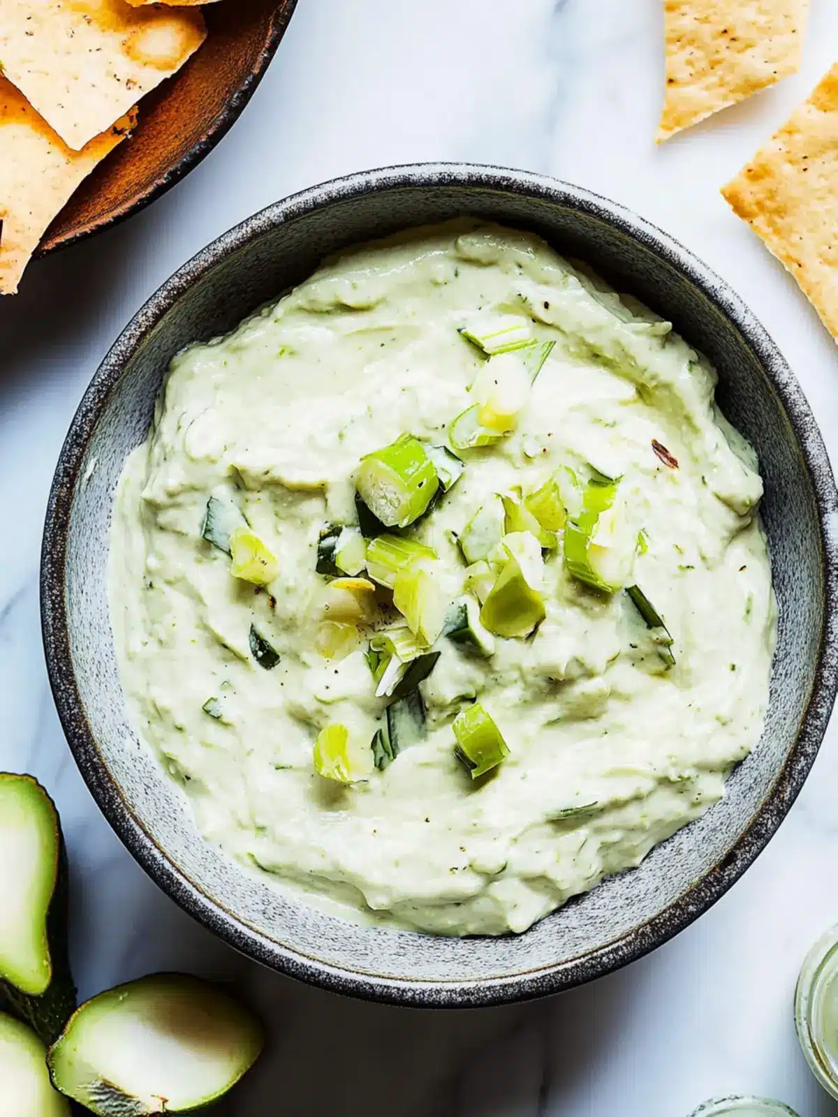 Creamy Avocado Dip With Scallions