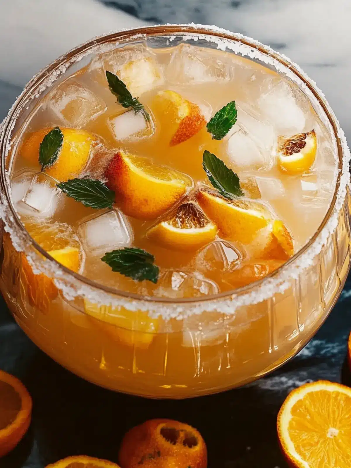 Champagne Punch With Brandy and Citrus- New Year drinks recipe
